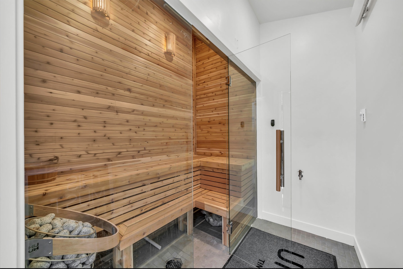 The cedar sauna at the Unplug Resort